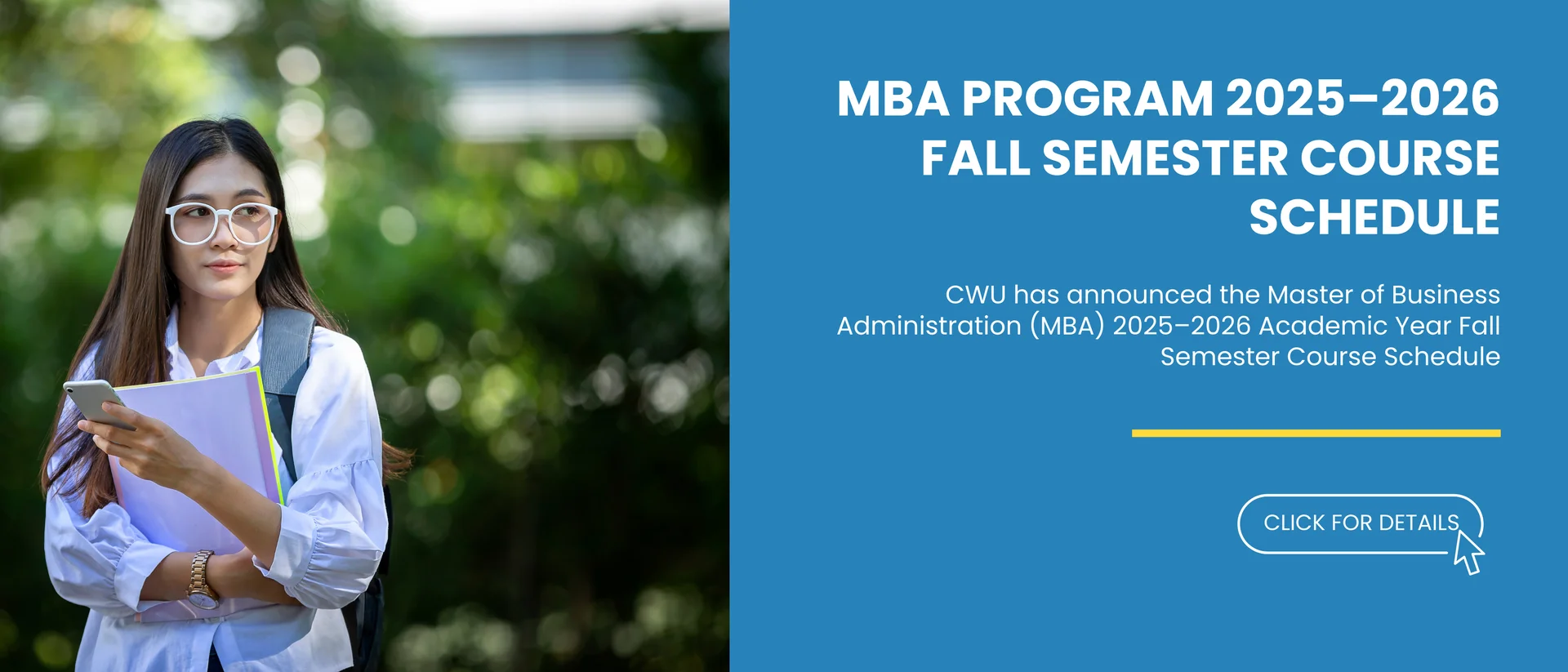 web MBA Program 2025–2026 Fall Semester Course Schedule