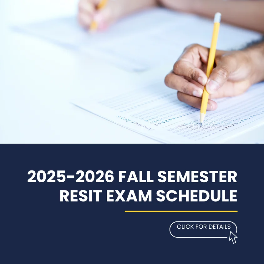 2025-2026 Fall Semester Resit Exam Schedule