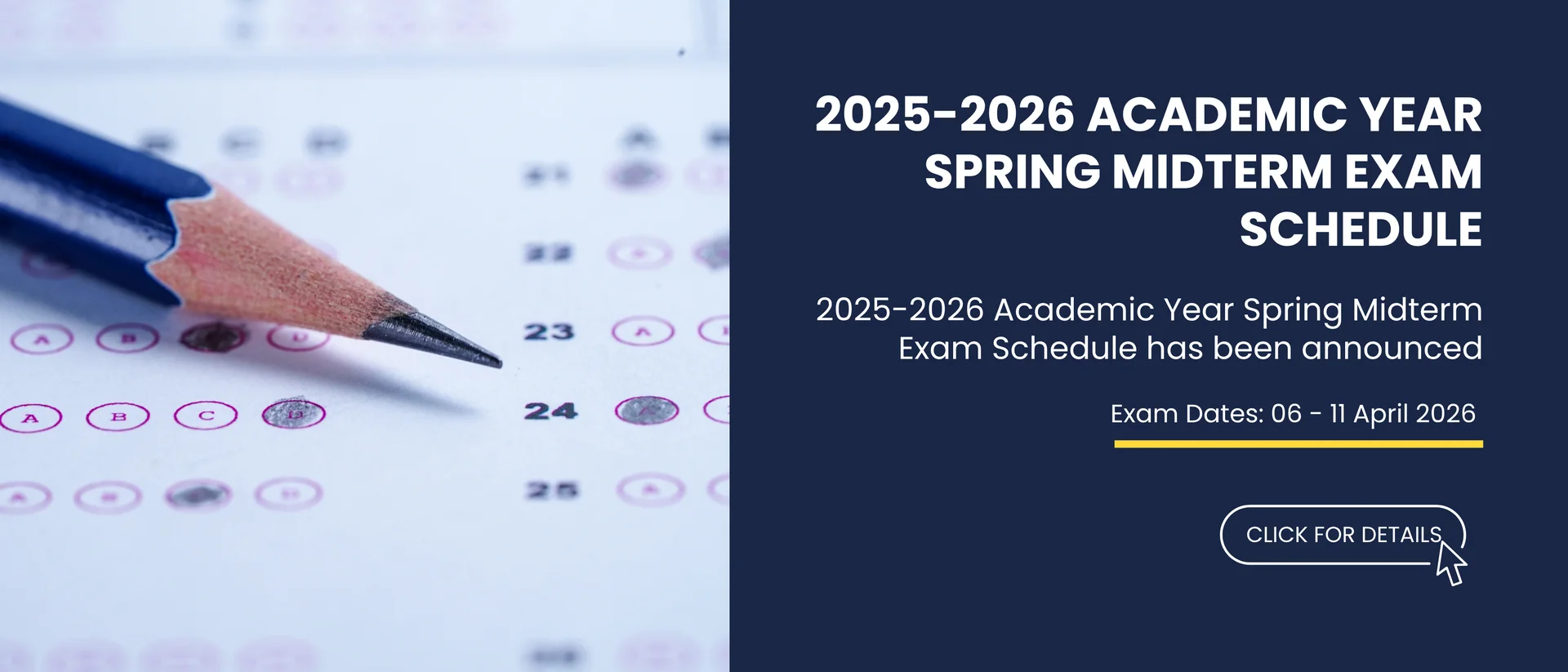 2025-2026 Fall Semester Resit Exam Schedule