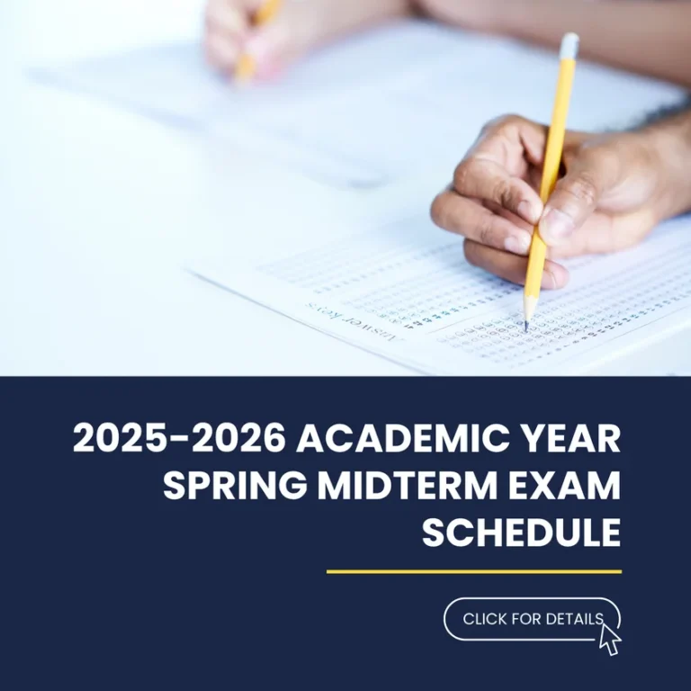 2025-2026 Fall Semester Resit Exam Schedule