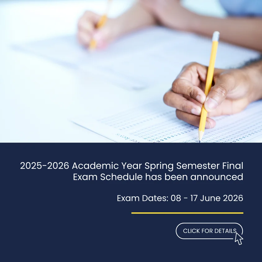 2025-2026 Academic Year Spring Semester Final Exam Schedule