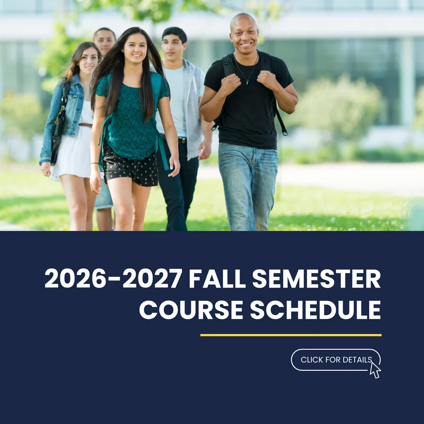 2026-2027 Fall Semester Course Schedule